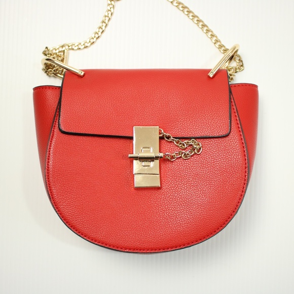 MBM Unlimited Handbags - Red Gold Hardware Designer Style Shoulder Crossbody Bag